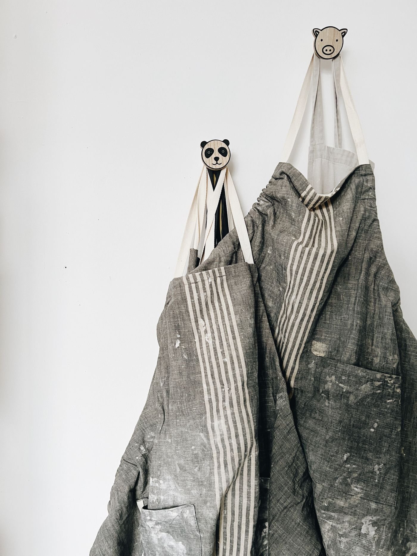 Striped Canvas Apron Set