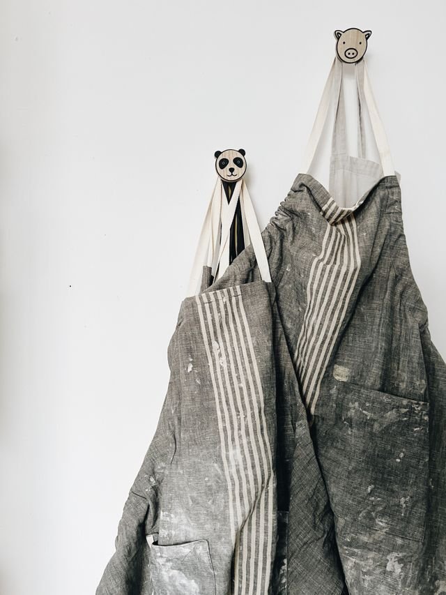 Striped Canvas Apron Set