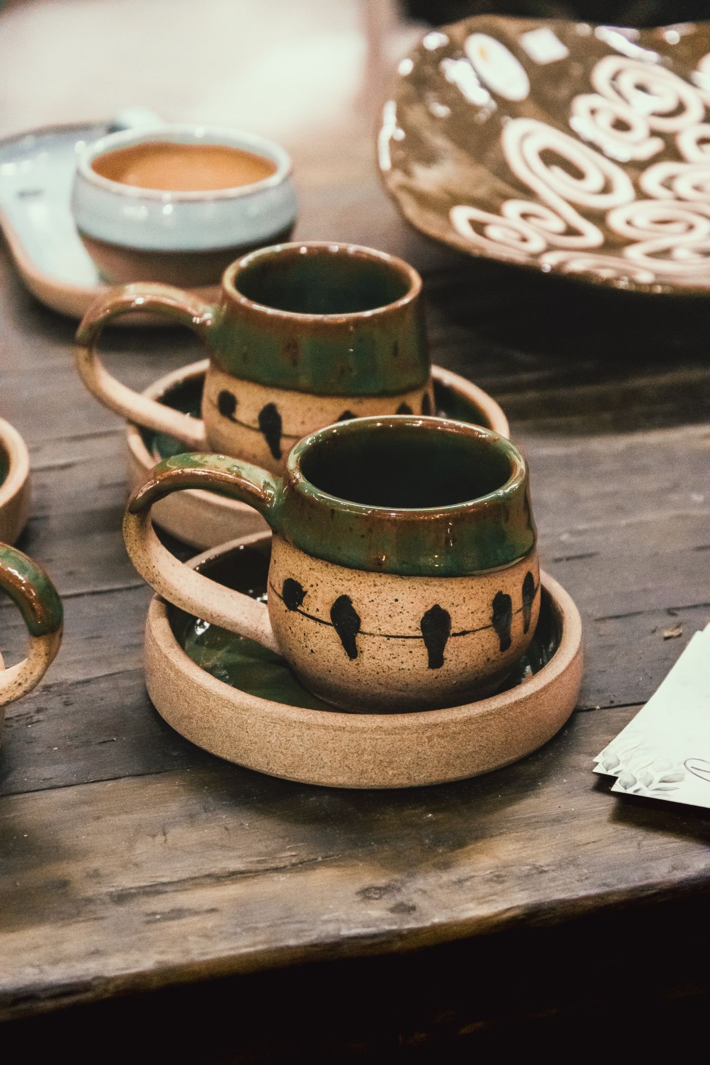 Speckled Green Mug Set