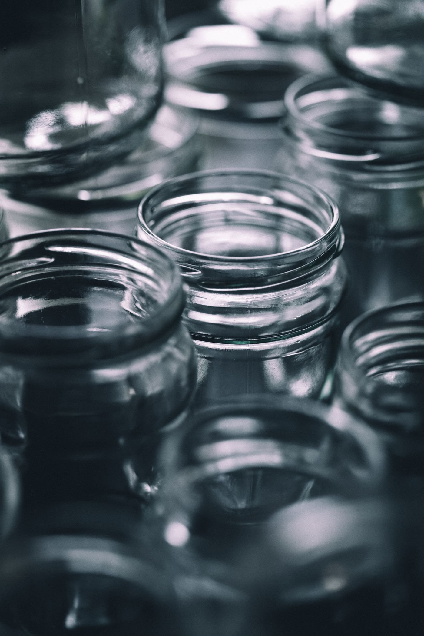 Empty Glass Storage Jars