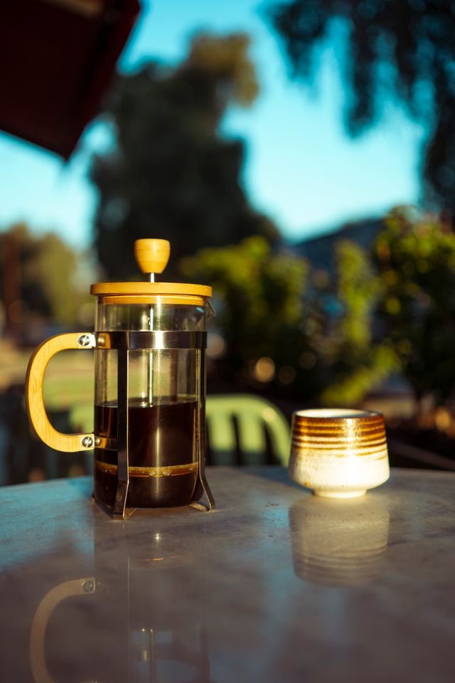 Gold Frame Glass French Press