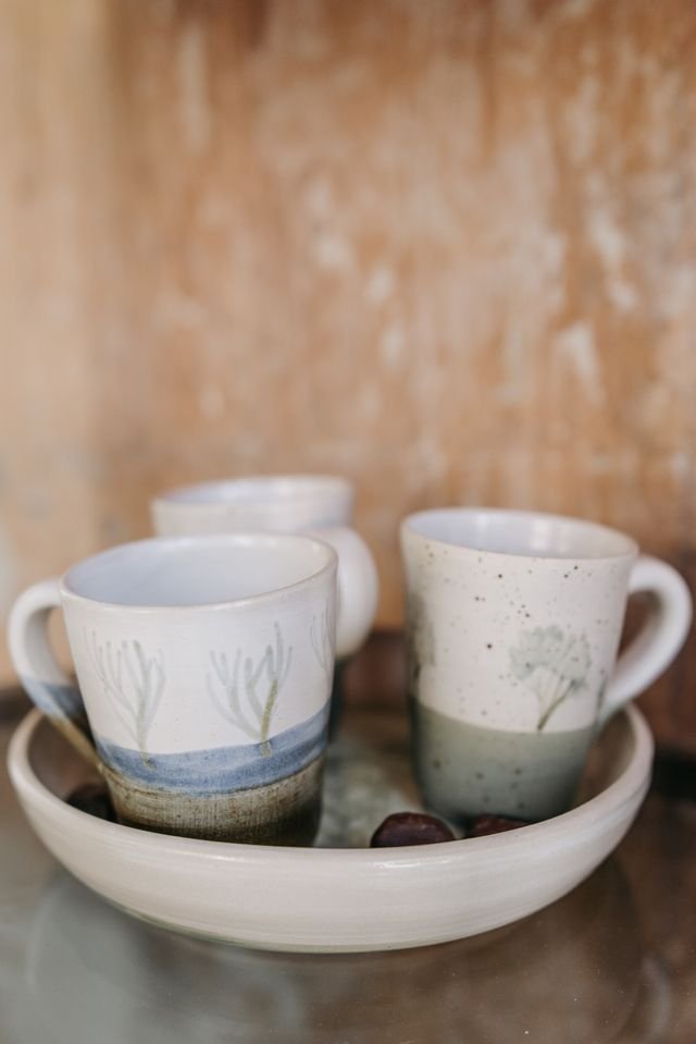 Botanical Painted Mug Set