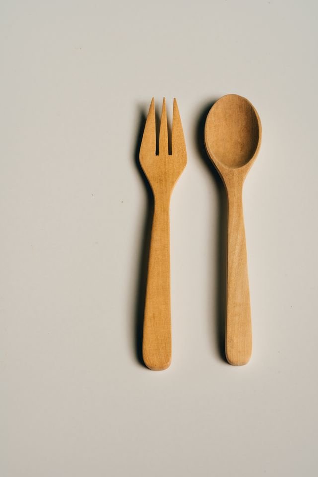 Wooden Fork and Spoon Set