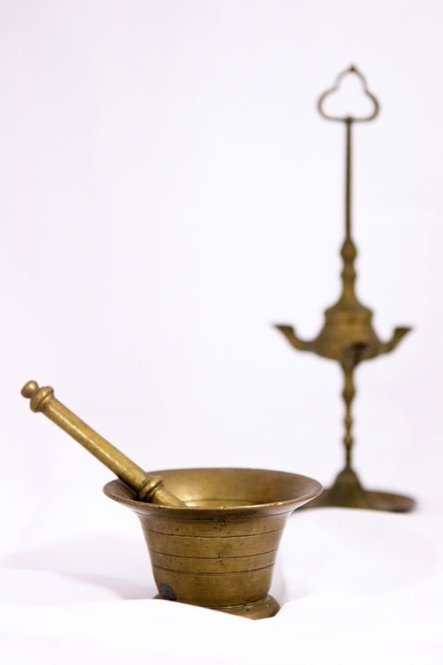 Brass Mortar and Pestle