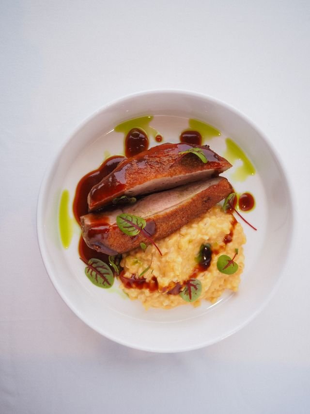 Seared Duck Breast over Risotto