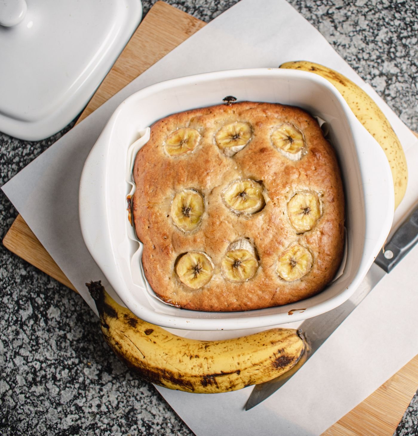 Brown Butter Banana Snack Cake