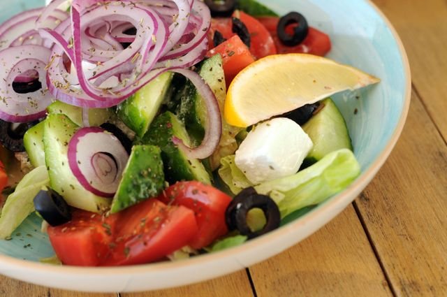 Cucumber Feta Salad with Red Onion