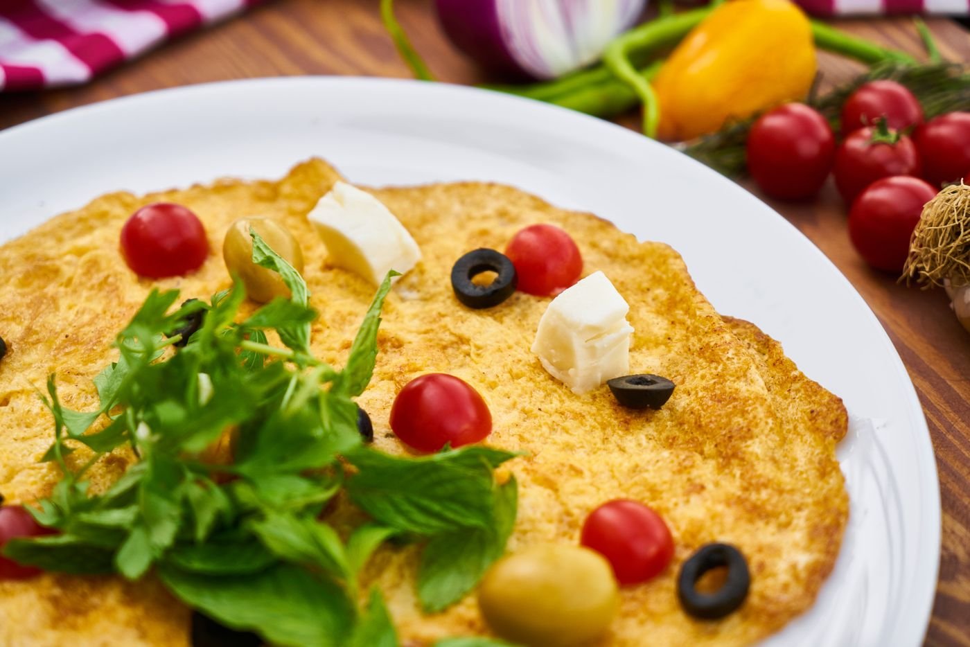 Mediterranean Open-Face Omelette