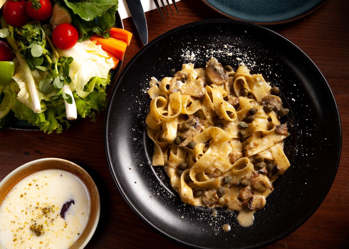 Mushroom Pappardelle in Cream Sauce