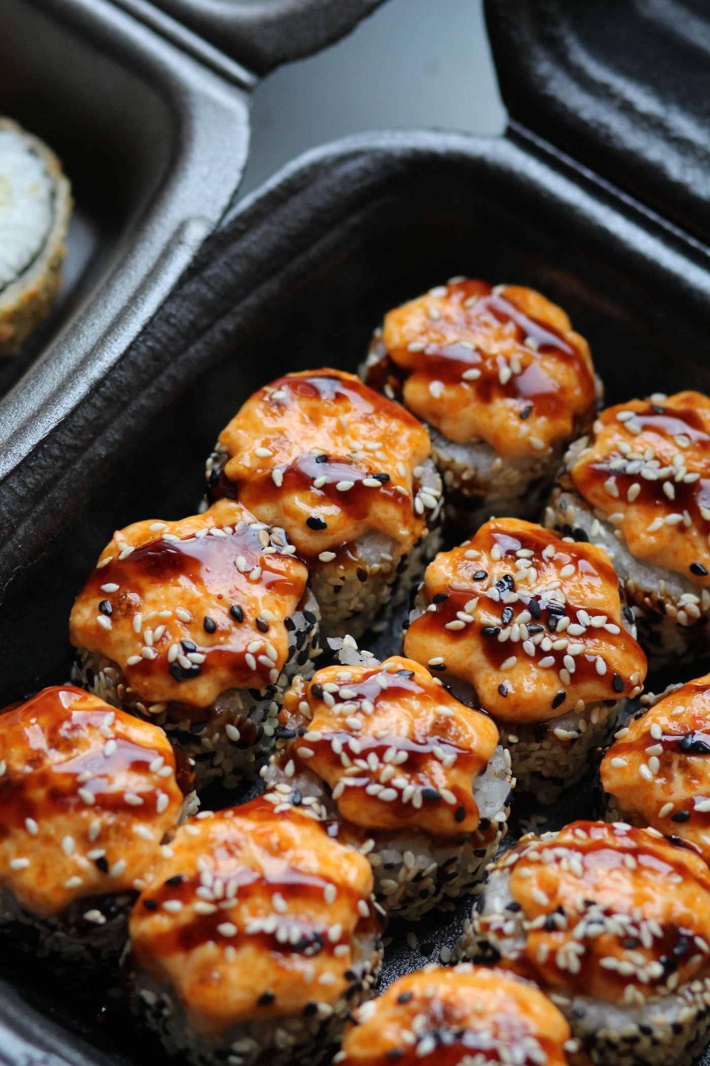 Torched Salmon Topped Maki