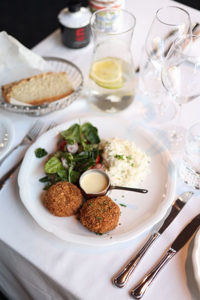 Crab Cakes with Herb Salad