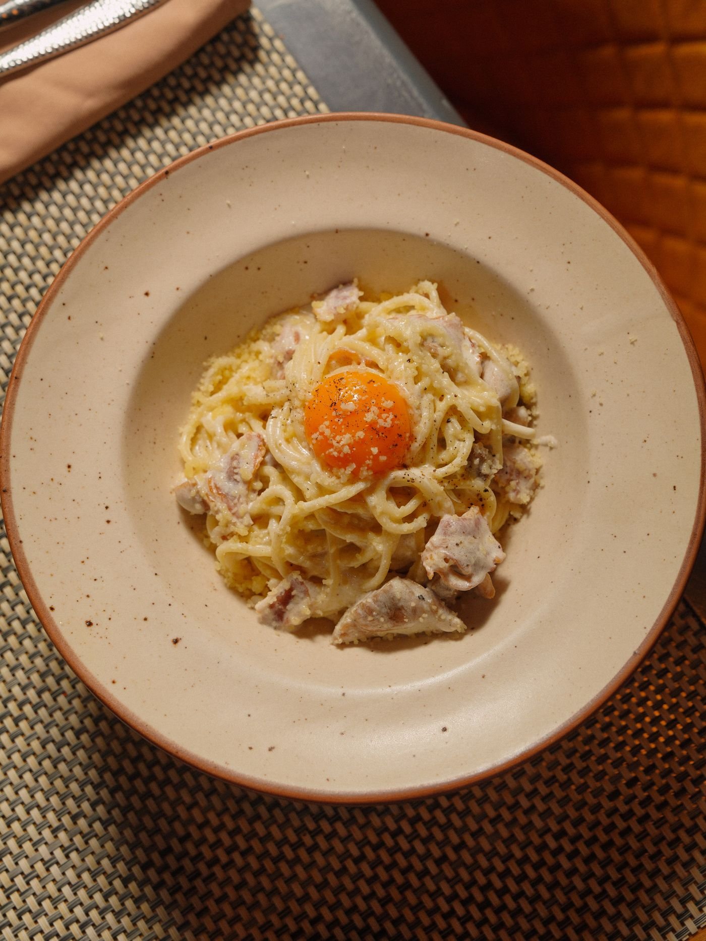 Golden Yolk Spaghetti Carbonara