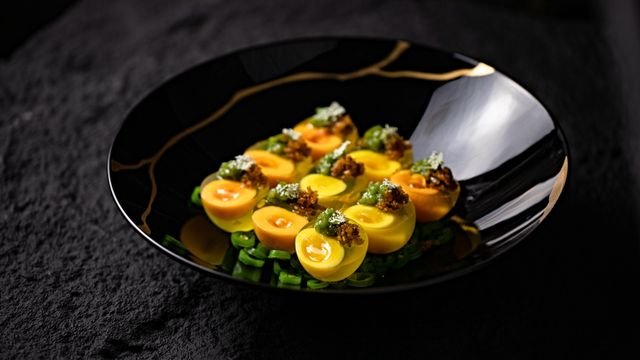 Smoky Paprika Deviled Eggs with Chives