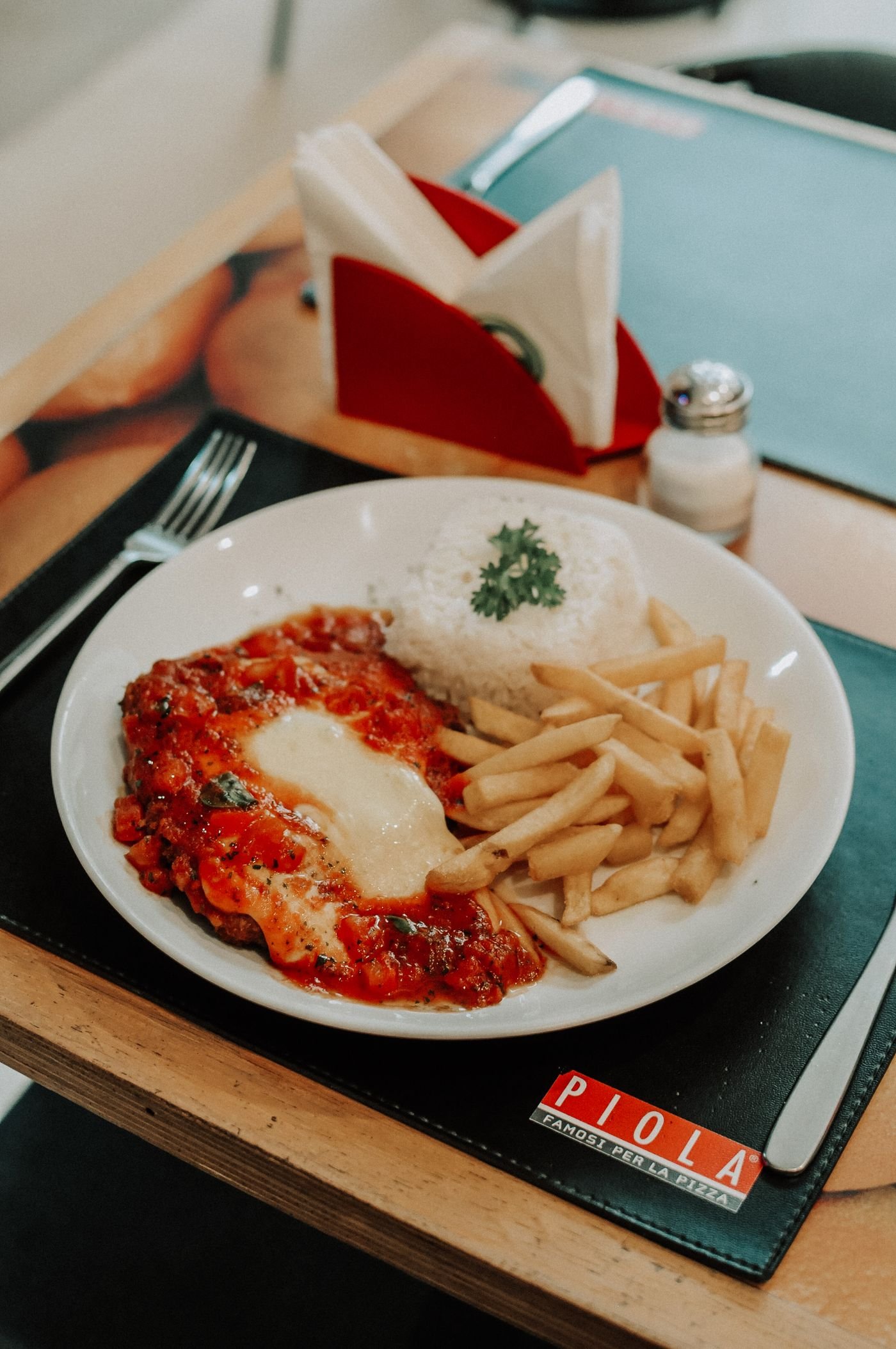 Chicken Parmesan Platter with Fries