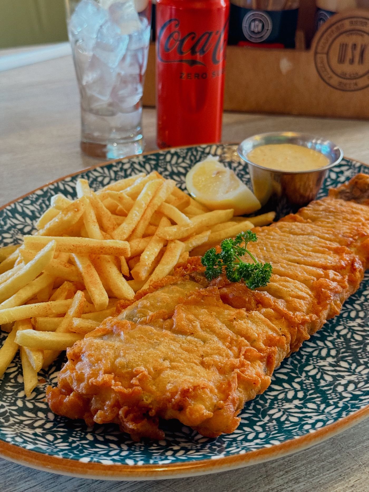 Crispy Fried Fish with Fries