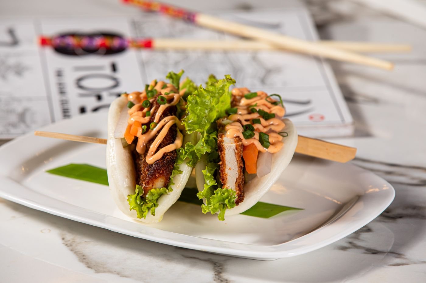 Pork Belly Bao with Pickles