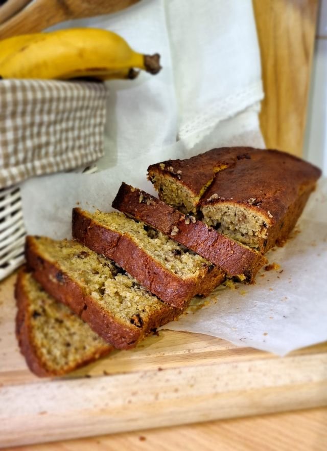 Golden Banana Bread Loaf