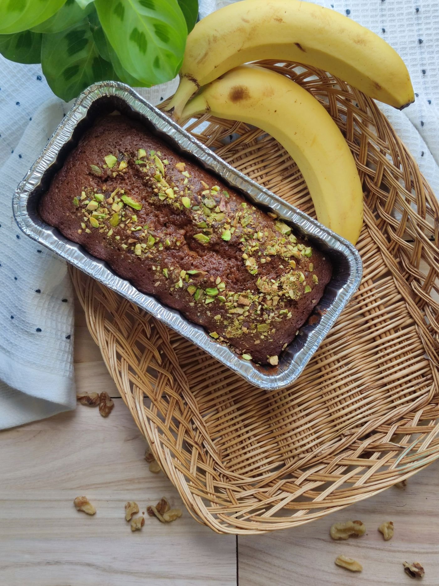 Pistachio Topped Banana Bread