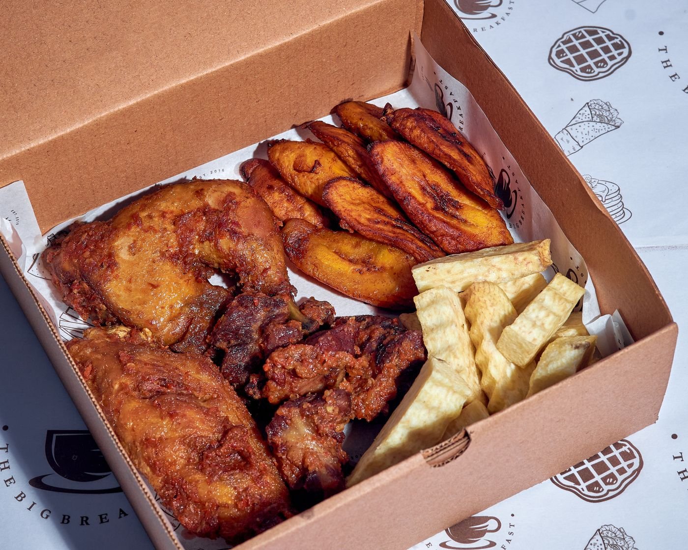 Fried Chicken with Sweet Plantains