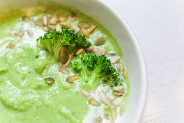 Toasted Almond Broccoli Soup