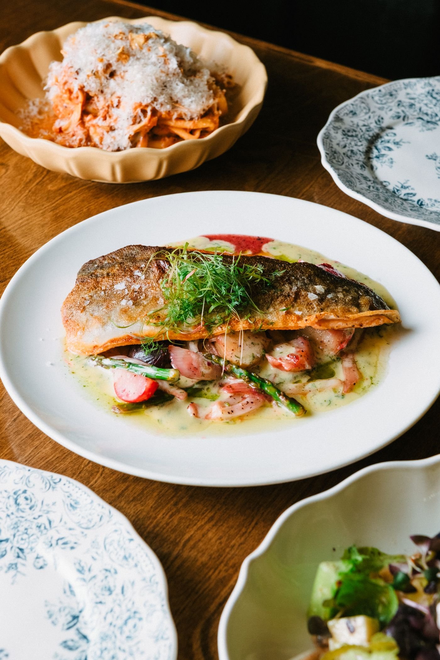 Pan-Seared Salmon with Dill Cream