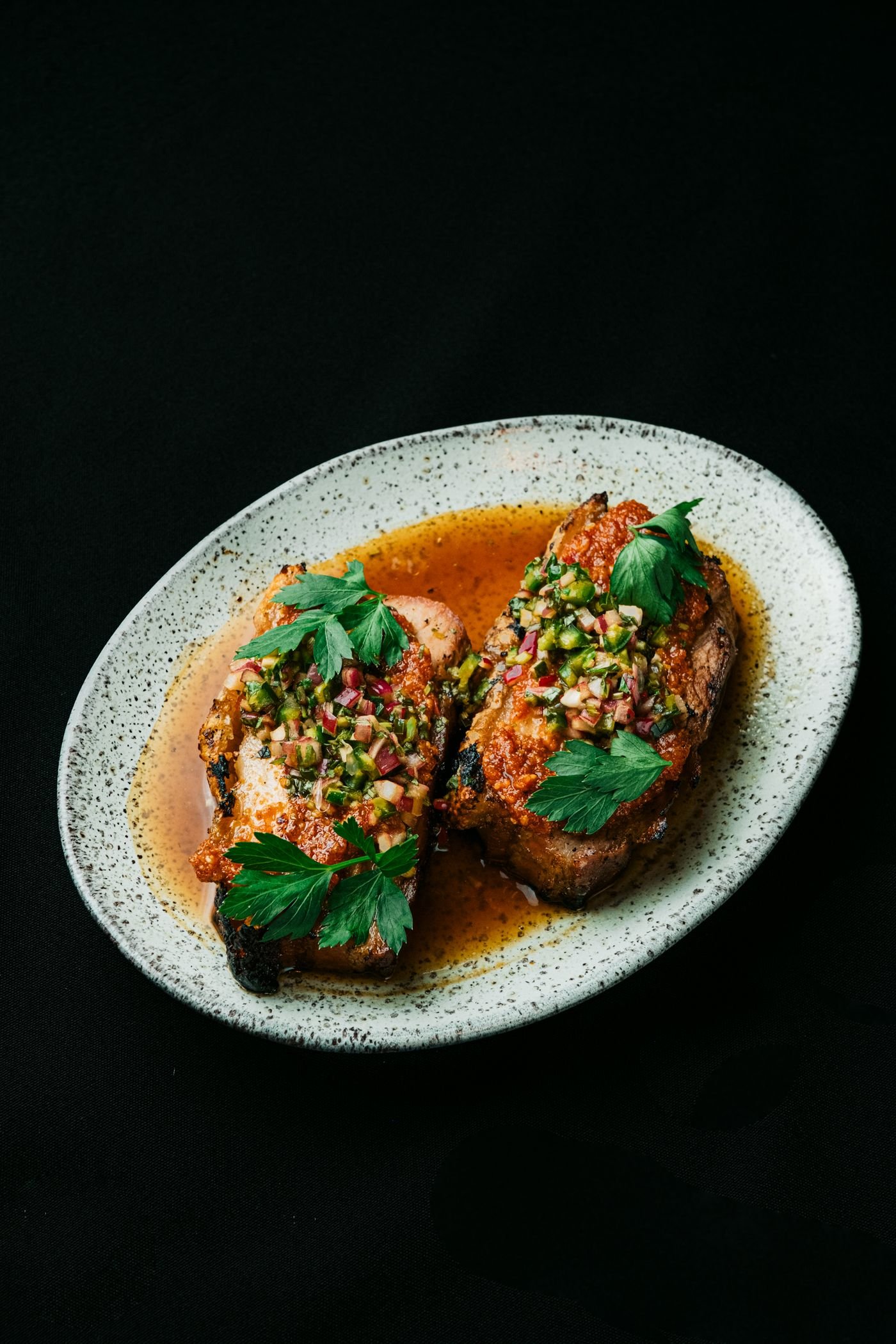 Grilled Pork Chops with Chimichurri
