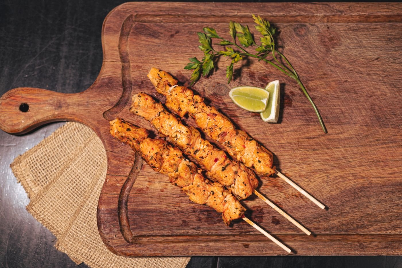 Lime Ginger Chicken Kebabs