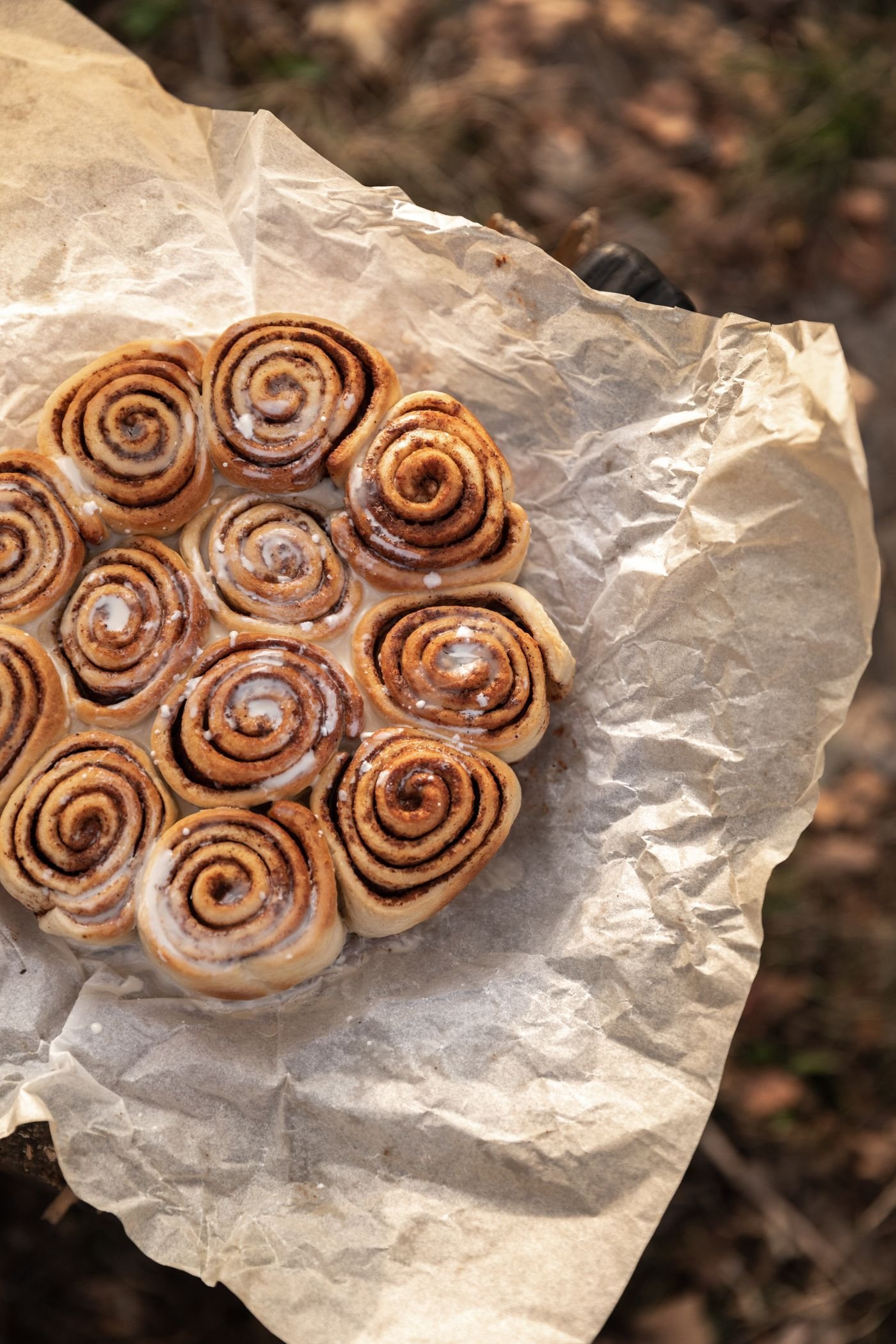 Pull-Apart Cinnamon Roll Wreath