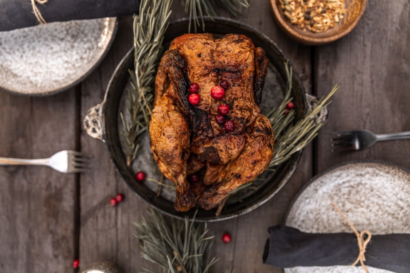 Cranberry Skillet Roast Chicken