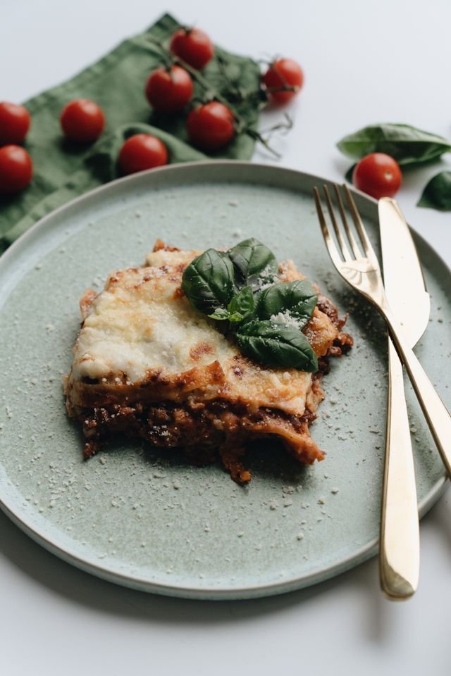 Basil Crowned Beef Lasagna