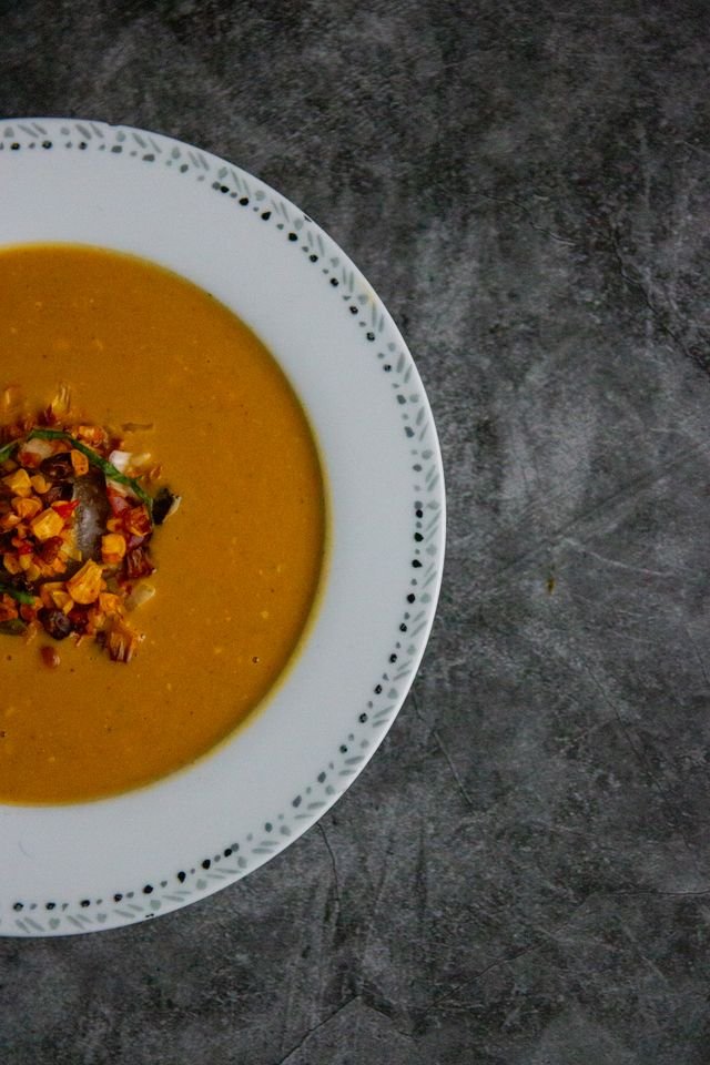 Spiced Squash Soup Crumble