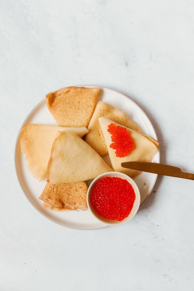 Elegant Caviar Crepes