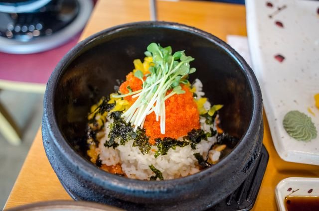 Stone Pot Bibimbap with Roe