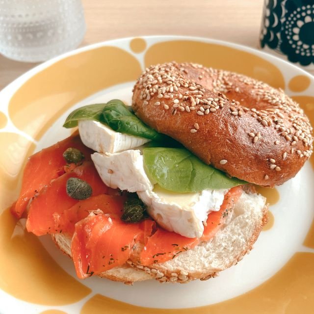 Smoked Salmon Bagel Sandwich