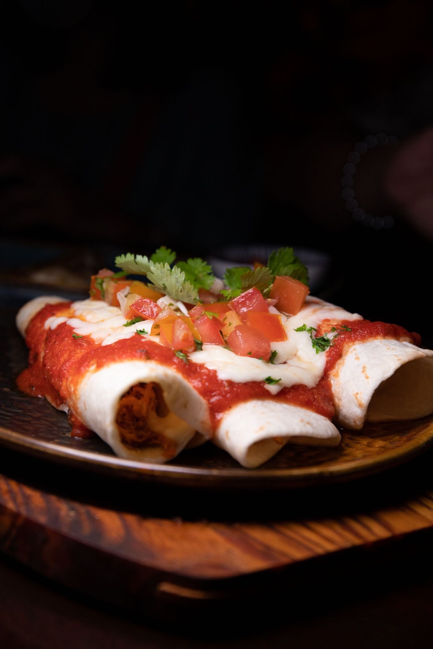 Red Chile Chicken Enchiladas