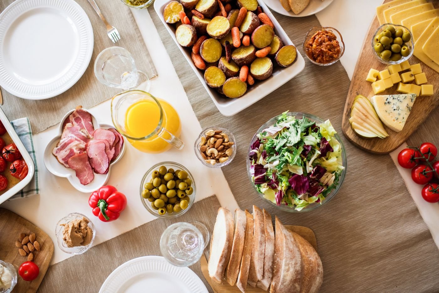 A long brunch table